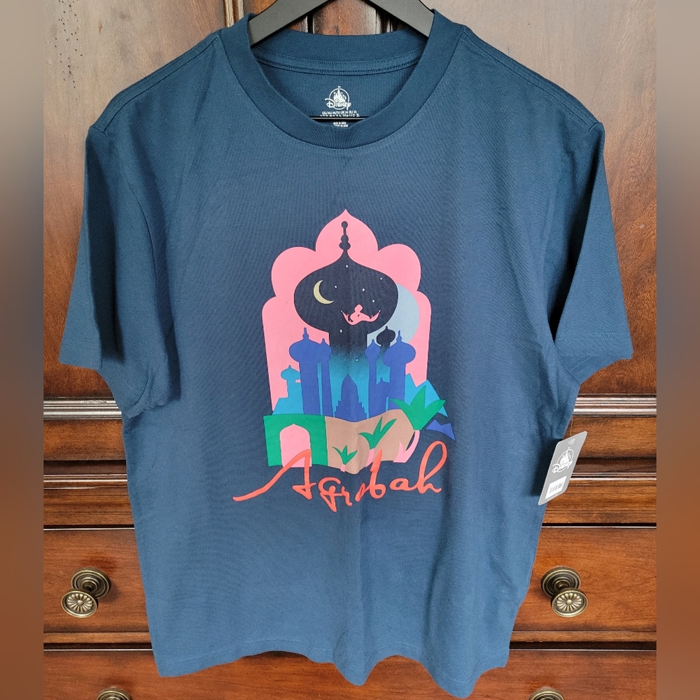 Disney Aladin Agrabah Graphic Tee - Navy Blue M Women NWT